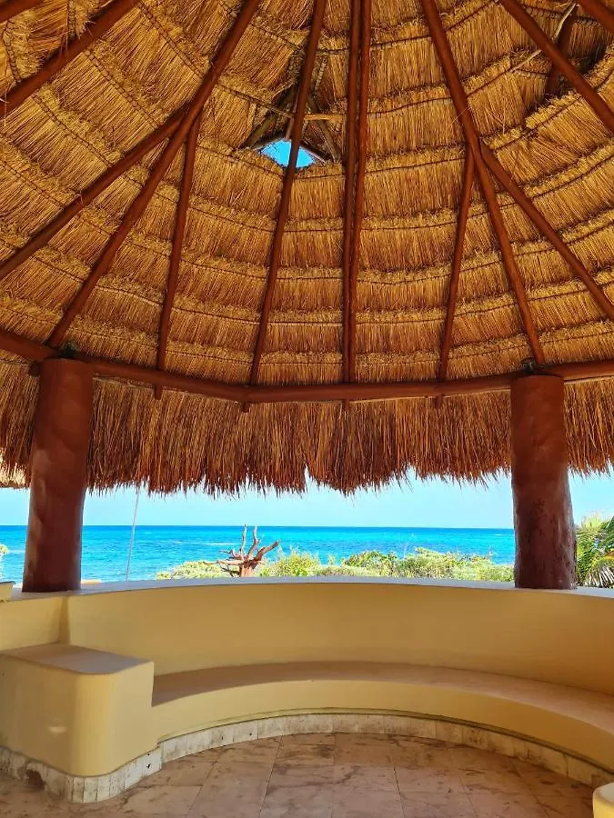 Stylish Oceanfront Condo With Pool Mahahual Apartmán